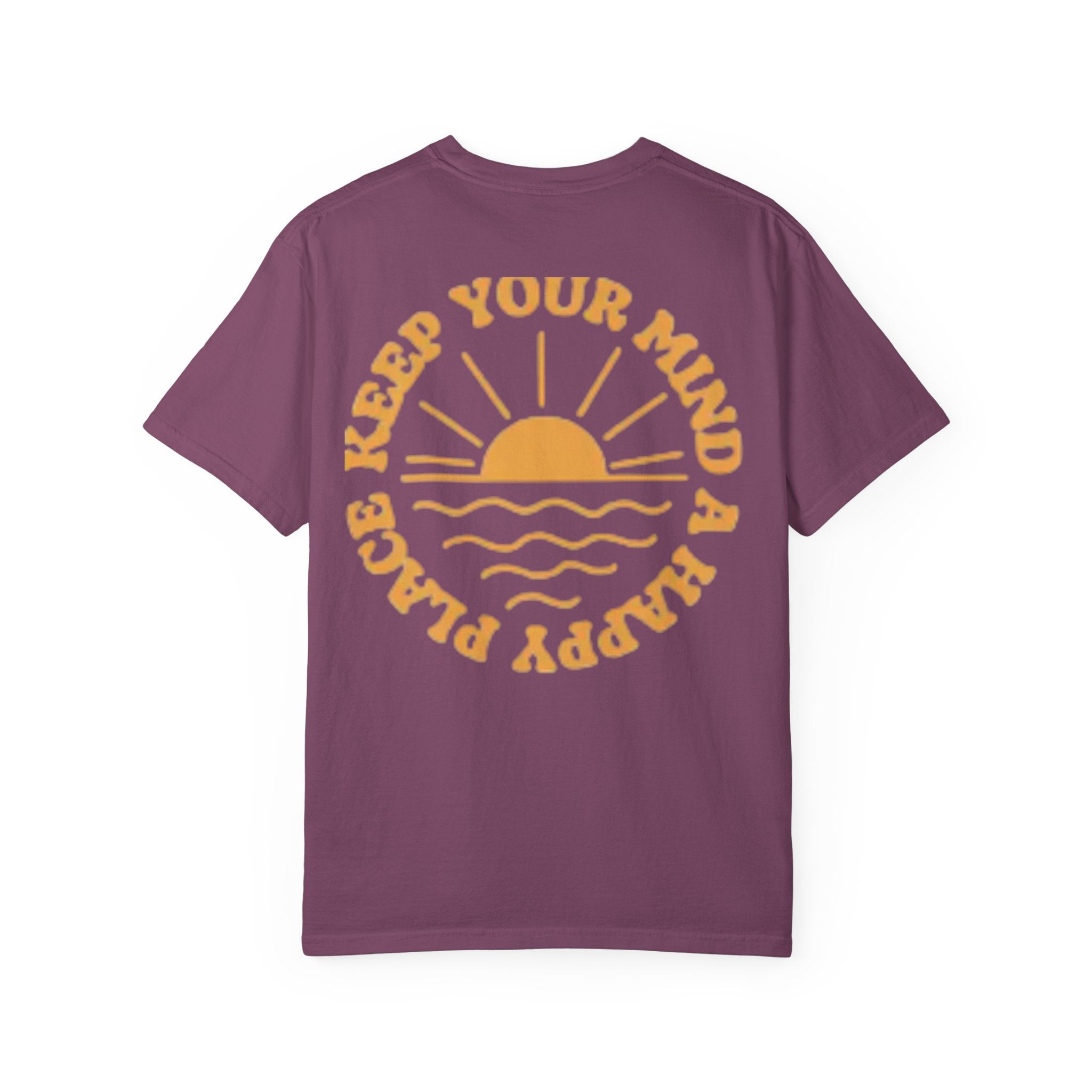 Peace Vibes Tee — "Peace" Chest + Keep Your Mind Happy Back Graphic T-Shirt