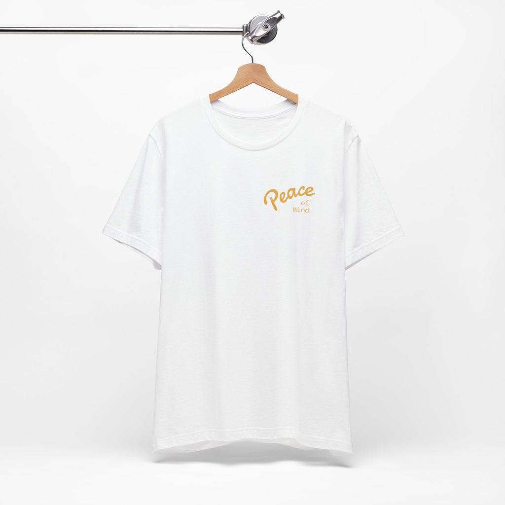 Peace Vibes Tee — "Peace" Chest + Keep Your Mind Happy Back Graphic T-Shirt