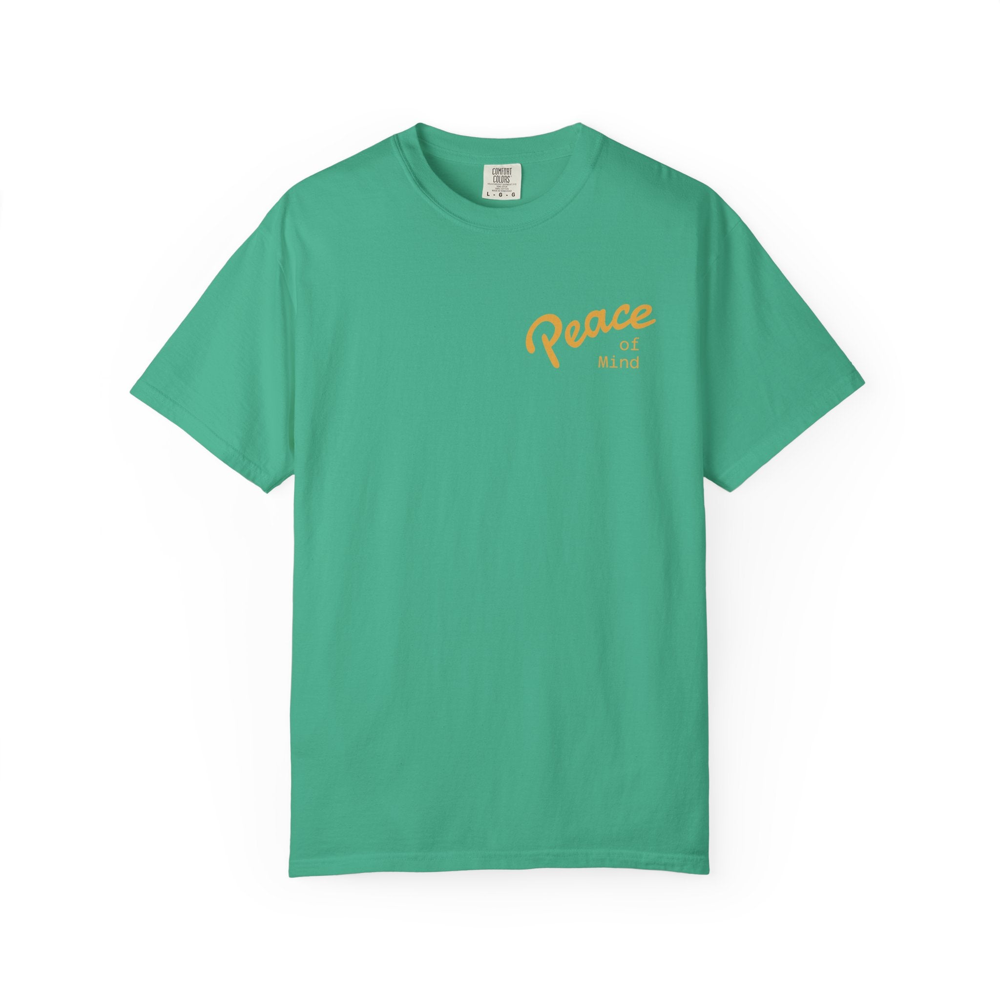 Peace Vibes Tee — "Peace" Chest + Keep Your Mind Happy Back Graphic T-Shirt