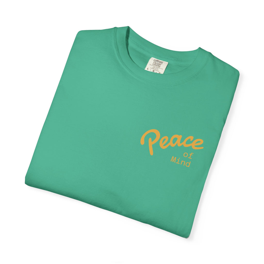 Peace Vibes Tee — "Peace" Chest + Keep Your Mind Happy Back Graphic T-Shirt