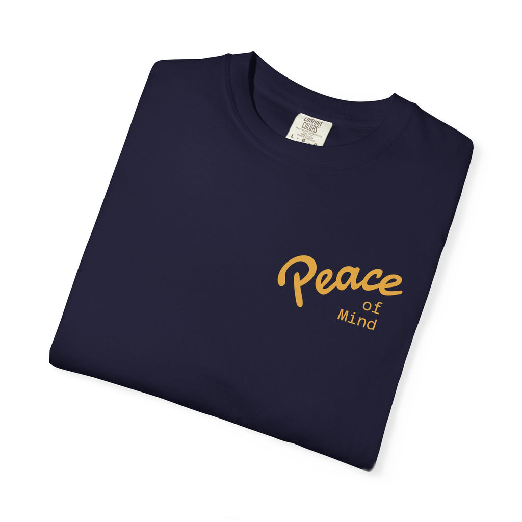 Peace Vibes Tee — "Peace" Chest + Keep Your Mind Happy Back Graphic T-Shirt