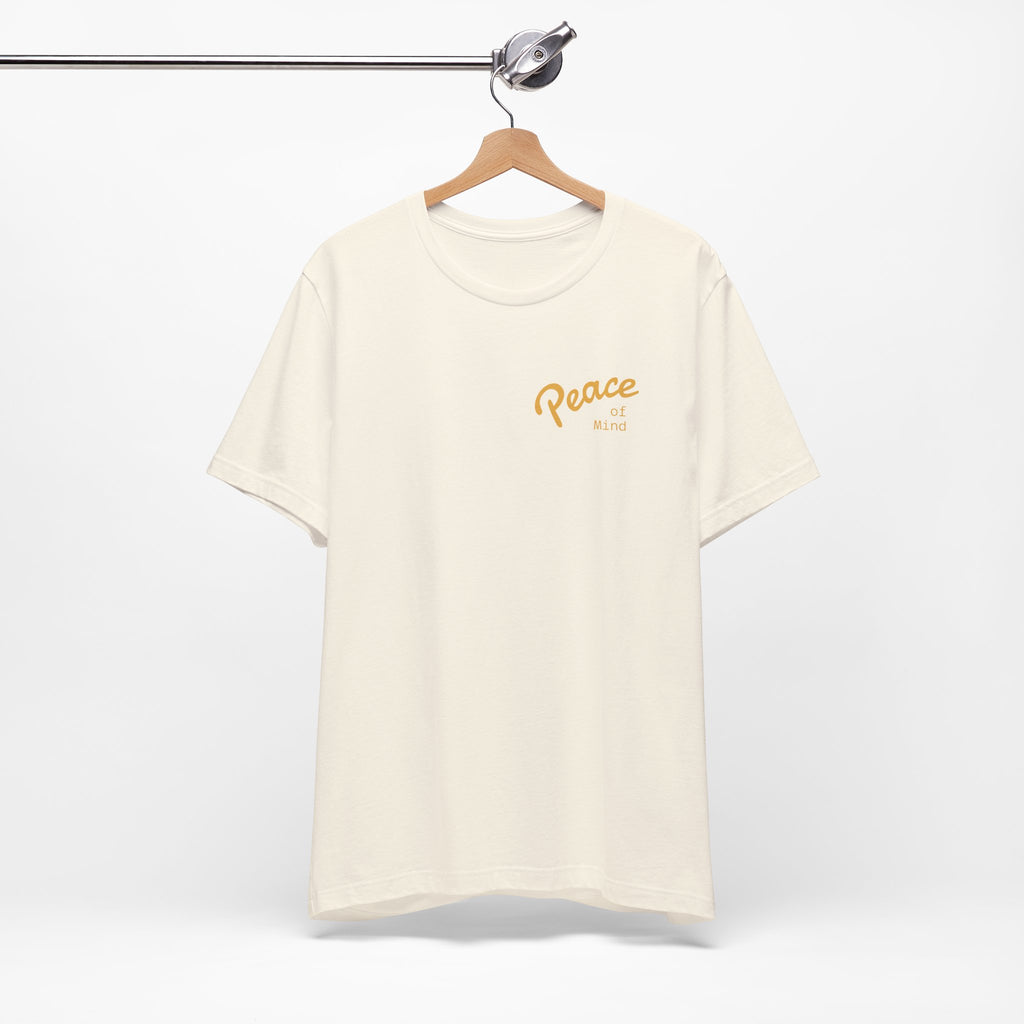 Peace Vibes Tee — "Peace" Chest + Keep Your Mind Happy Back Graphic T-Shirt