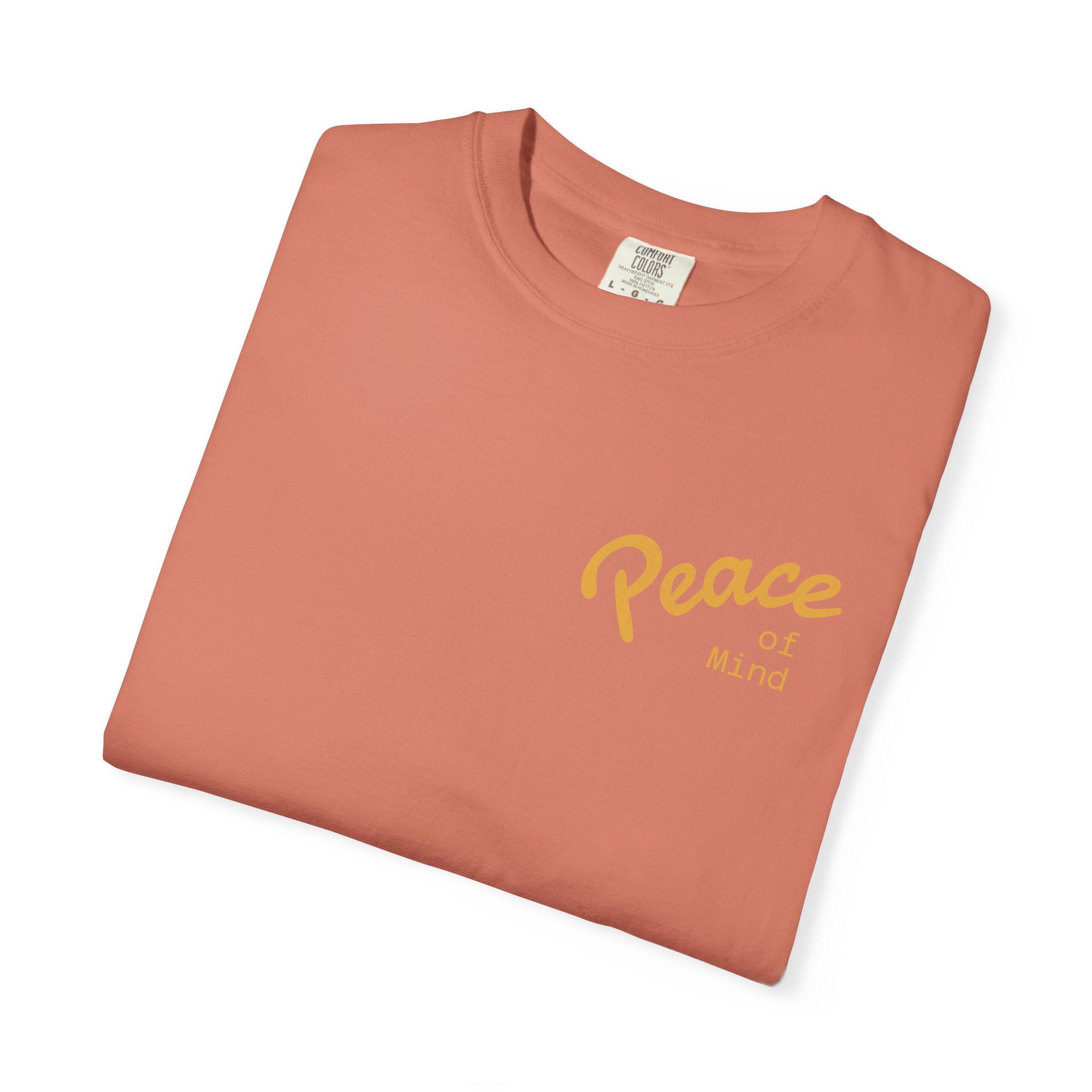Peace Vibes Tee — "Peace" Chest + Keep Your Mind Happy Back Graphic T-Shirt