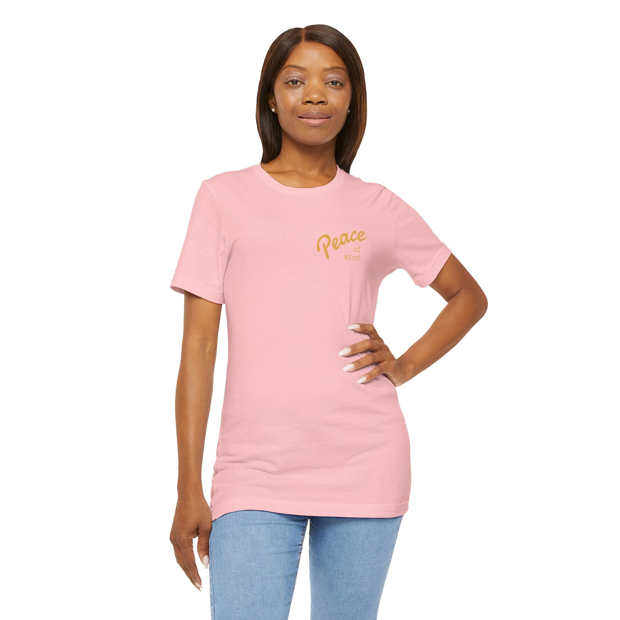 Peace Vibes Tee — "Peace" Chest + Keep Your Mind Happy Back Graphic T-Shirt