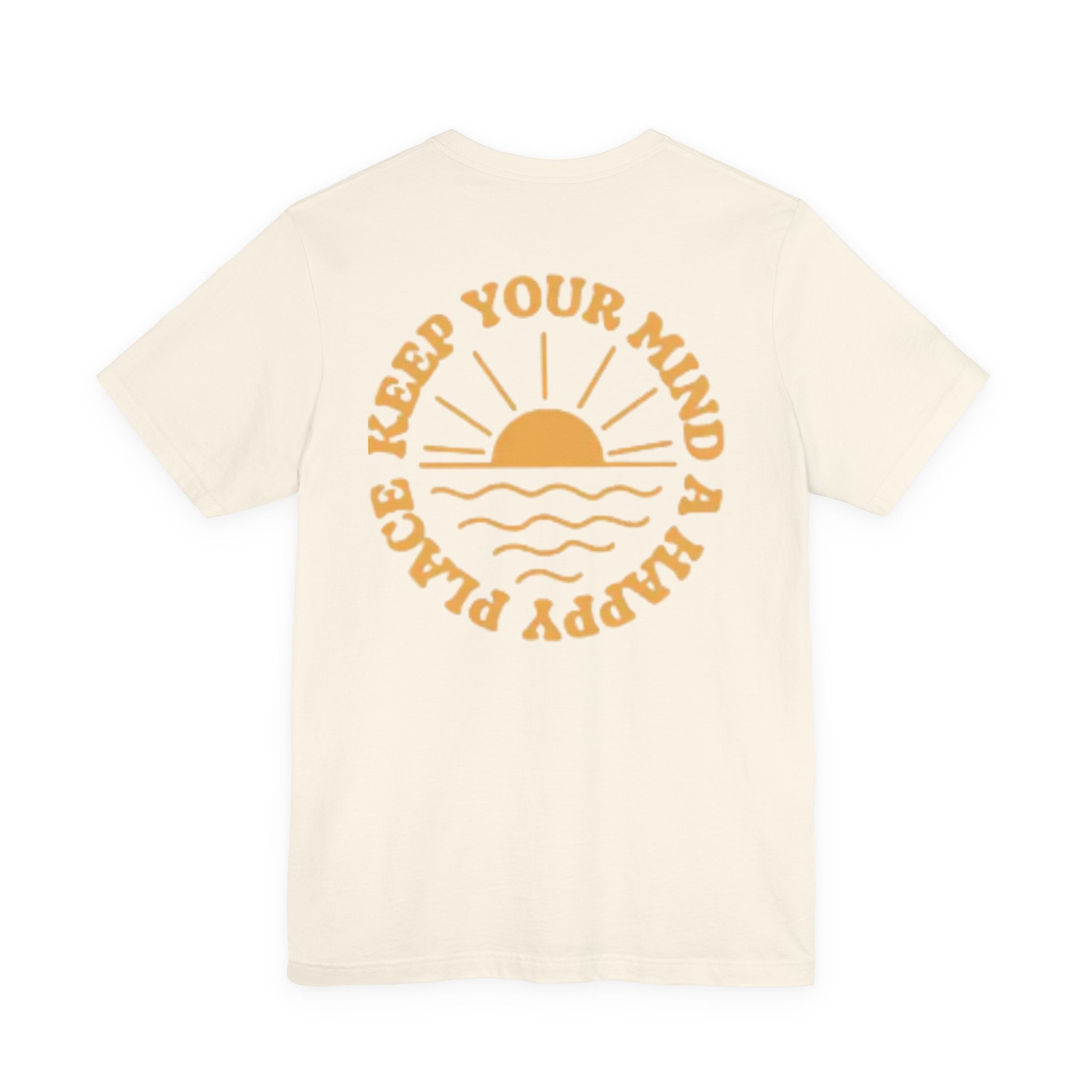 Peace Vibes Tee — "Peace" Chest + Keep Your Mind Happy Back Graphic T-Shirt