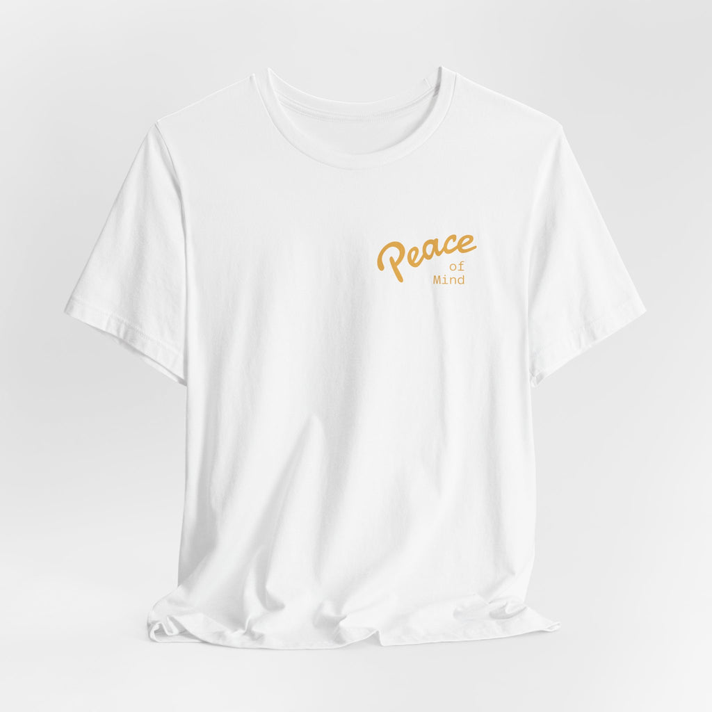 Peace Vibes Tee — "Peace" Chest + Keep Your Mind Happy Back Graphic T-Shirt