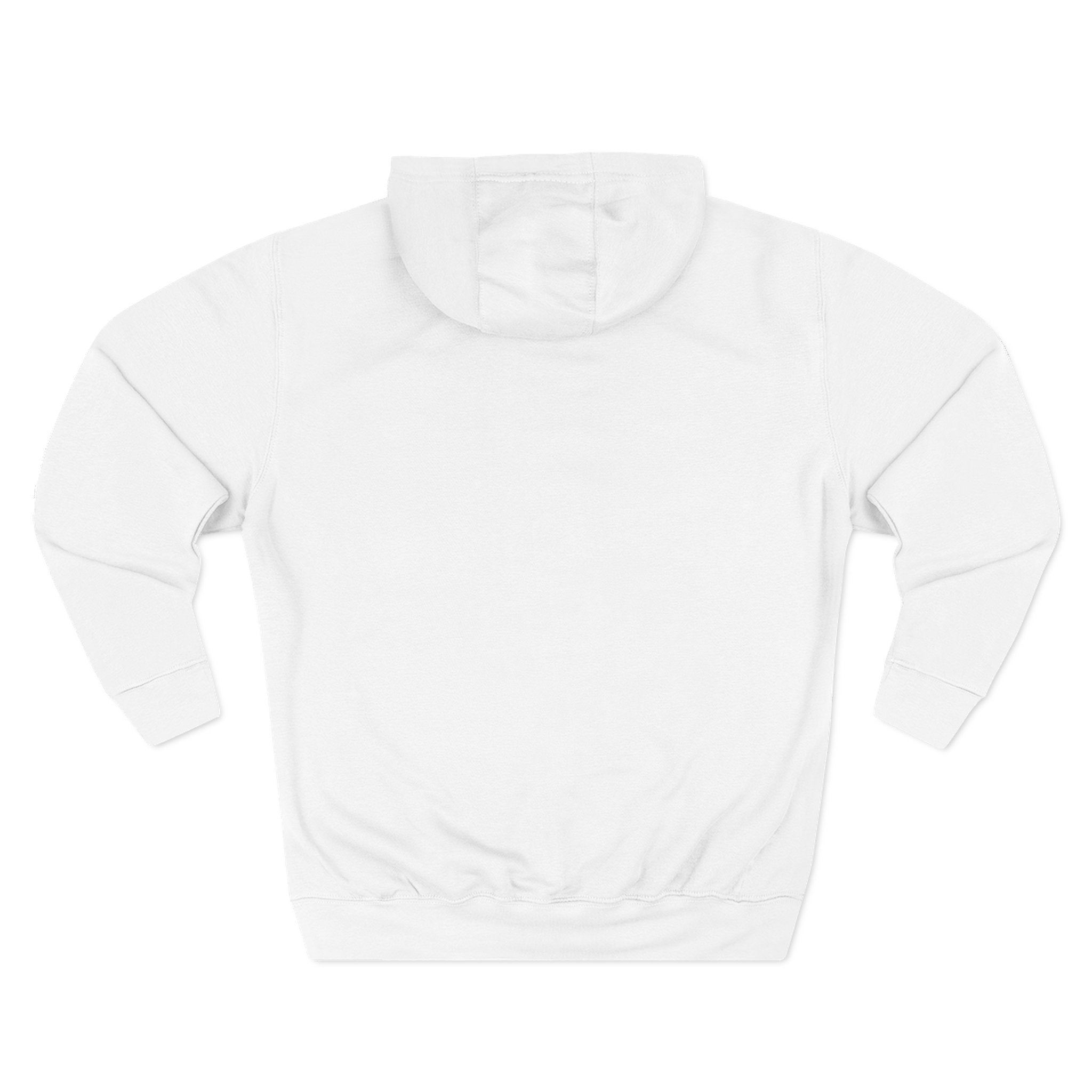Minimalist 'Amereva' Logo Hoodie - White Fleece Pullover