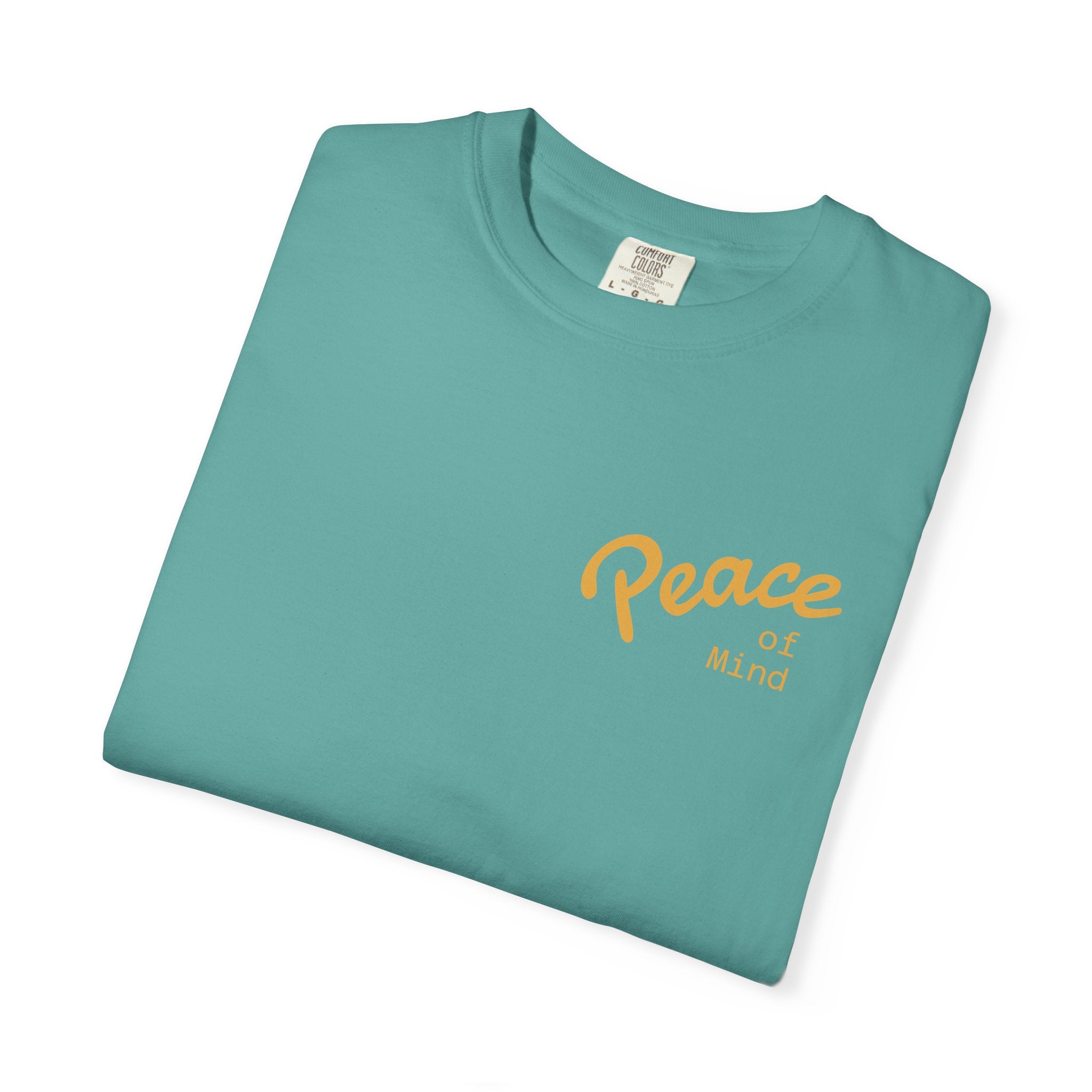 Peace Vibes Tee — "Peace" Chest + Keep Your Mind Happy Back Graphic T-Shirt