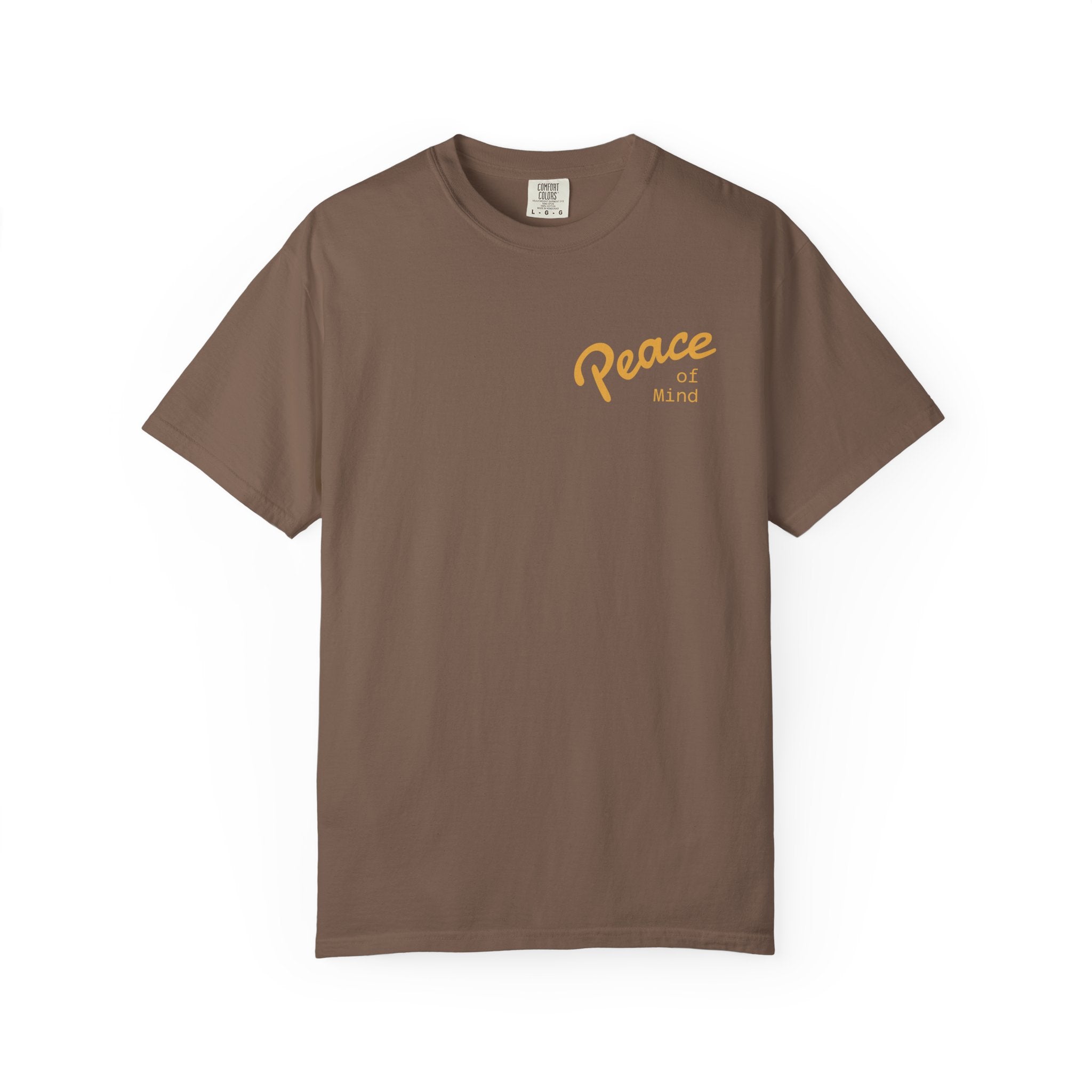 Peace Vibes Tee — "Peace" Chest + Keep Your Mind Happy Back Graphic T-Shirt