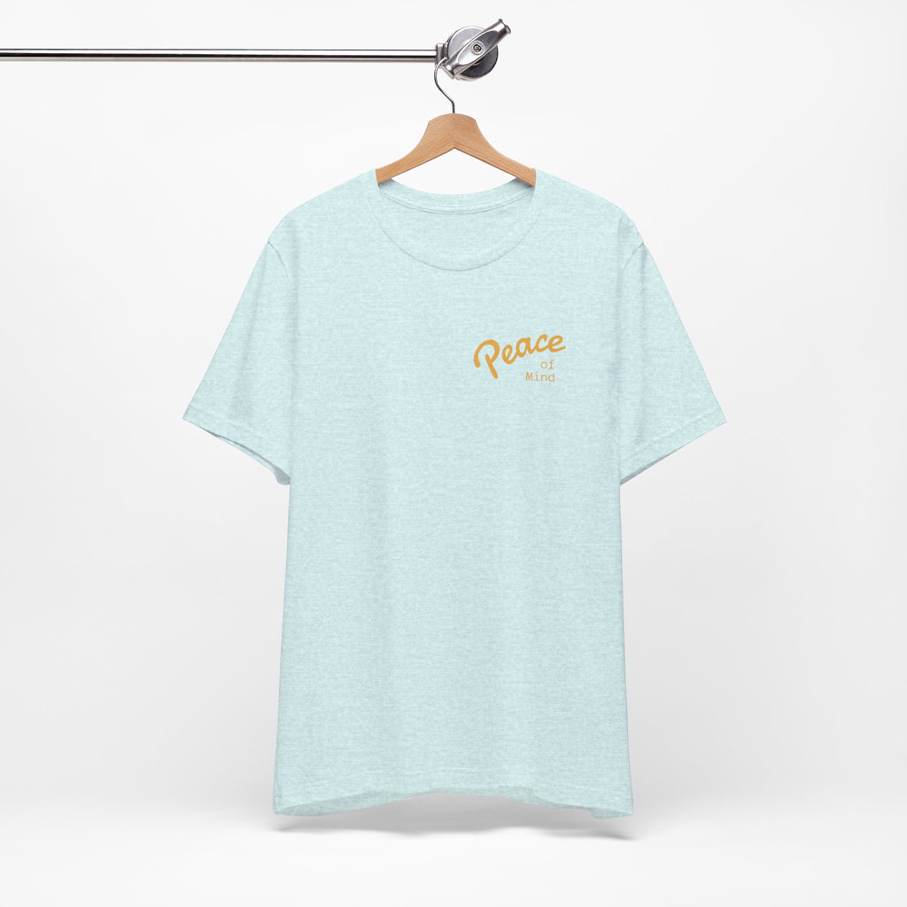 Peace Vibes Tee — "Peace" Chest + Keep Your Mind Happy Back Graphic T-Shirt