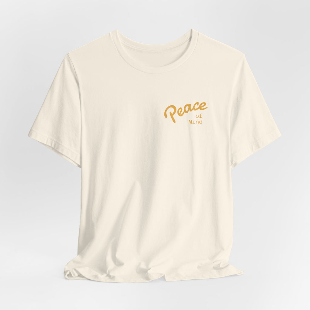 Peace Vibes Tee — "Peace" Chest + Keep Your Mind Happy Back Graphic T-Shirt