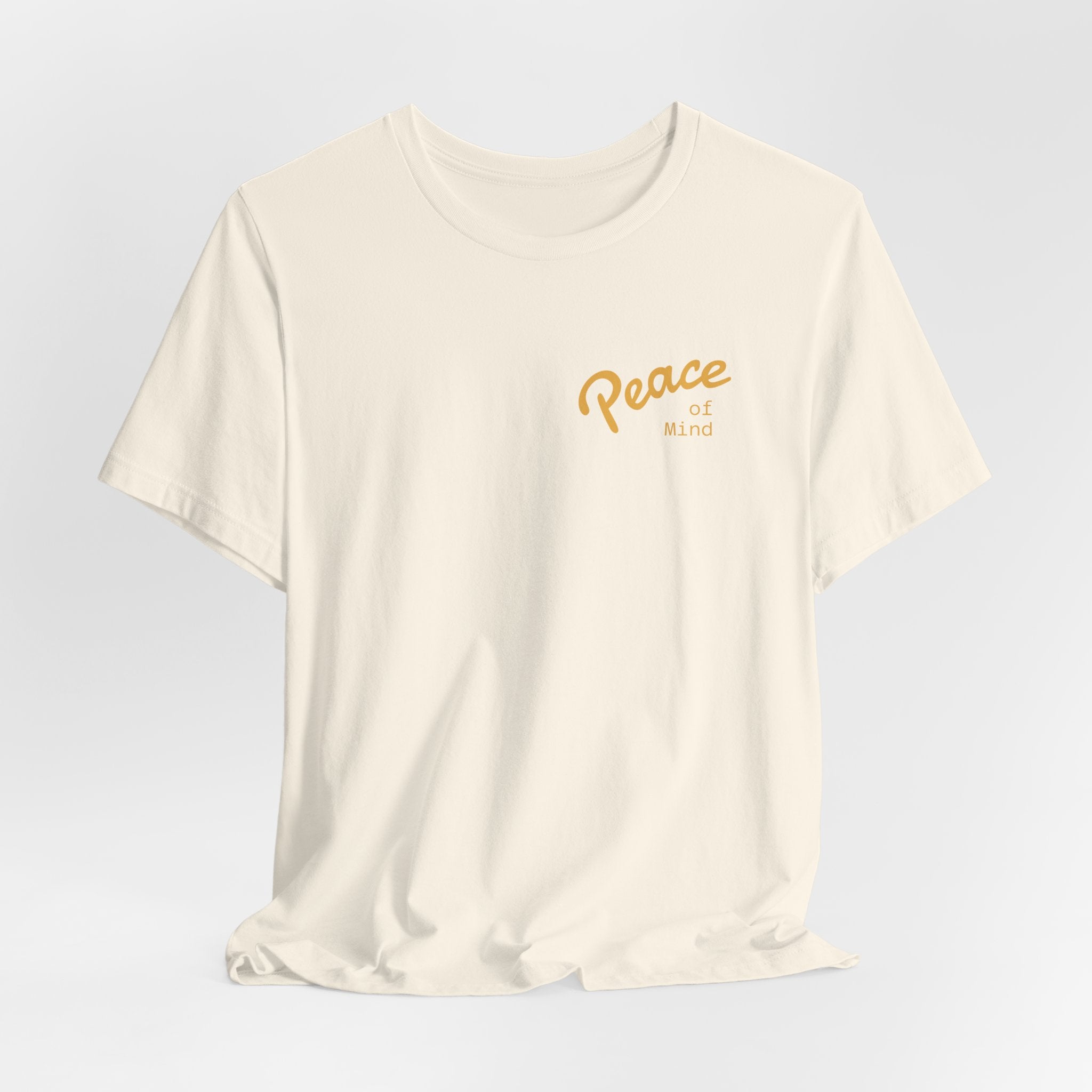 Peace Vibes Tee — "Peace" Chest + Keep Your Mind Happy Back Graphic T-Shirt