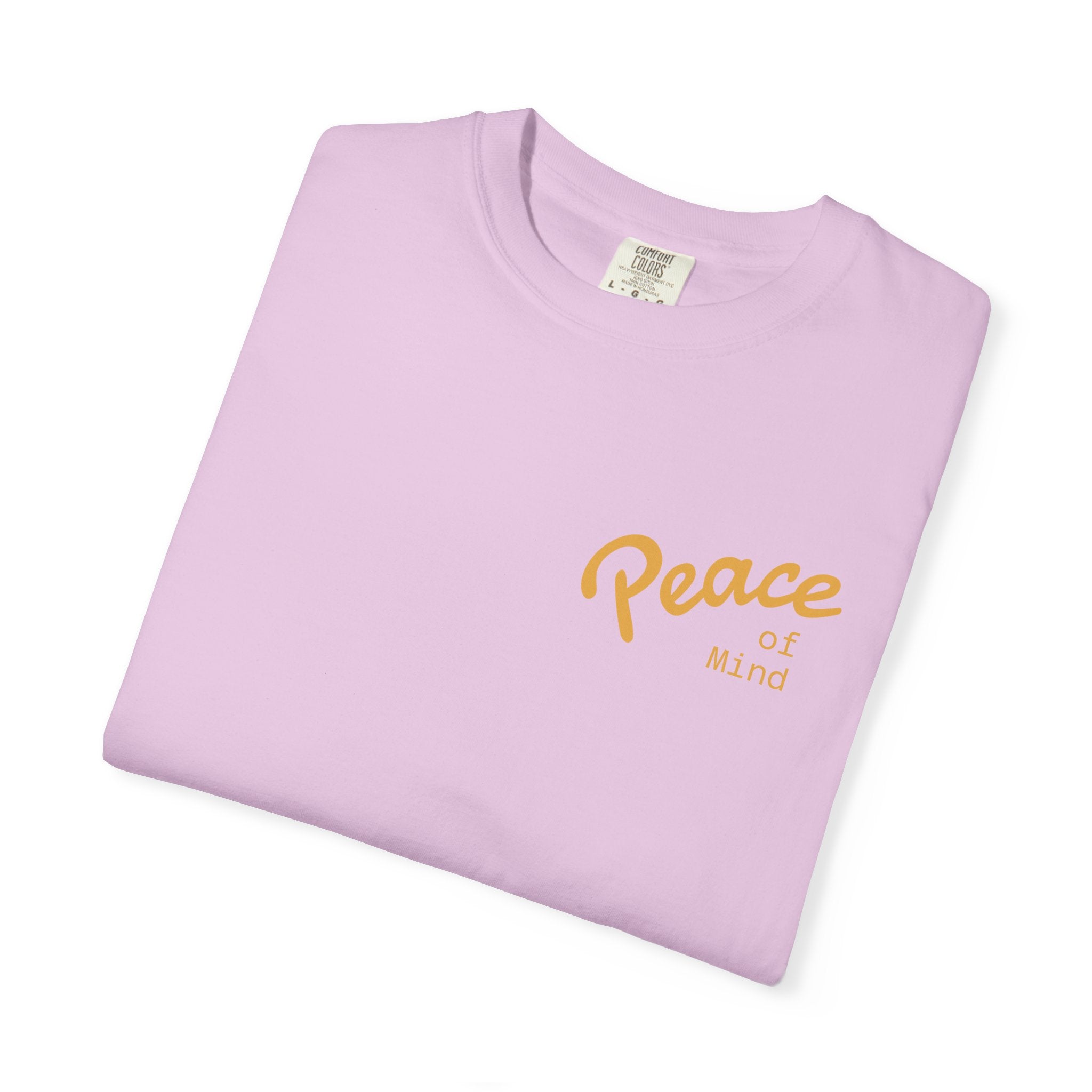 Peace Vibes Tee — "Peace" Chest + Keep Your Mind Happy Back Graphic T-Shirt