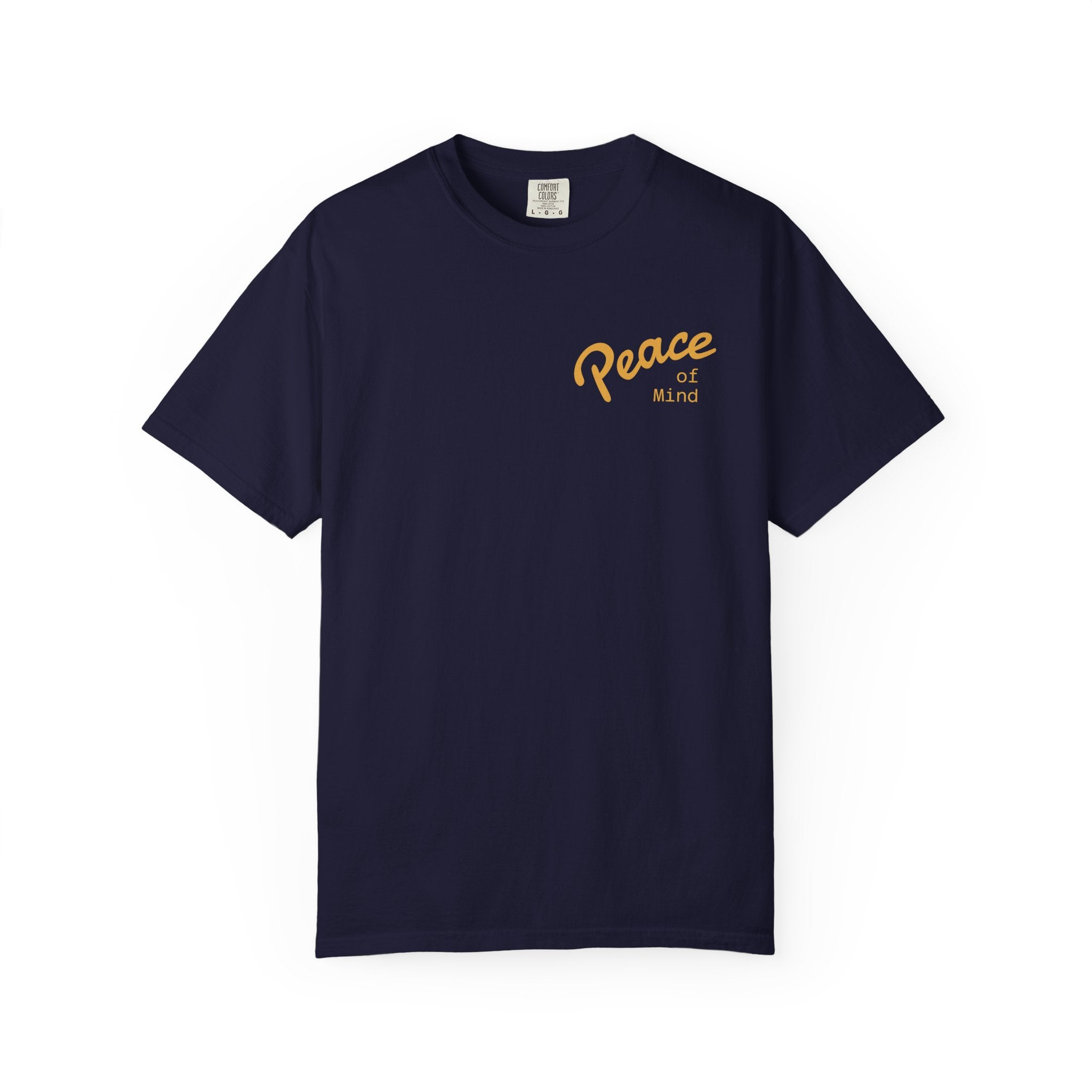 Peace Vibes Tee — "Peace" Chest + Keep Your Mind Happy Back Graphic T-Shirt