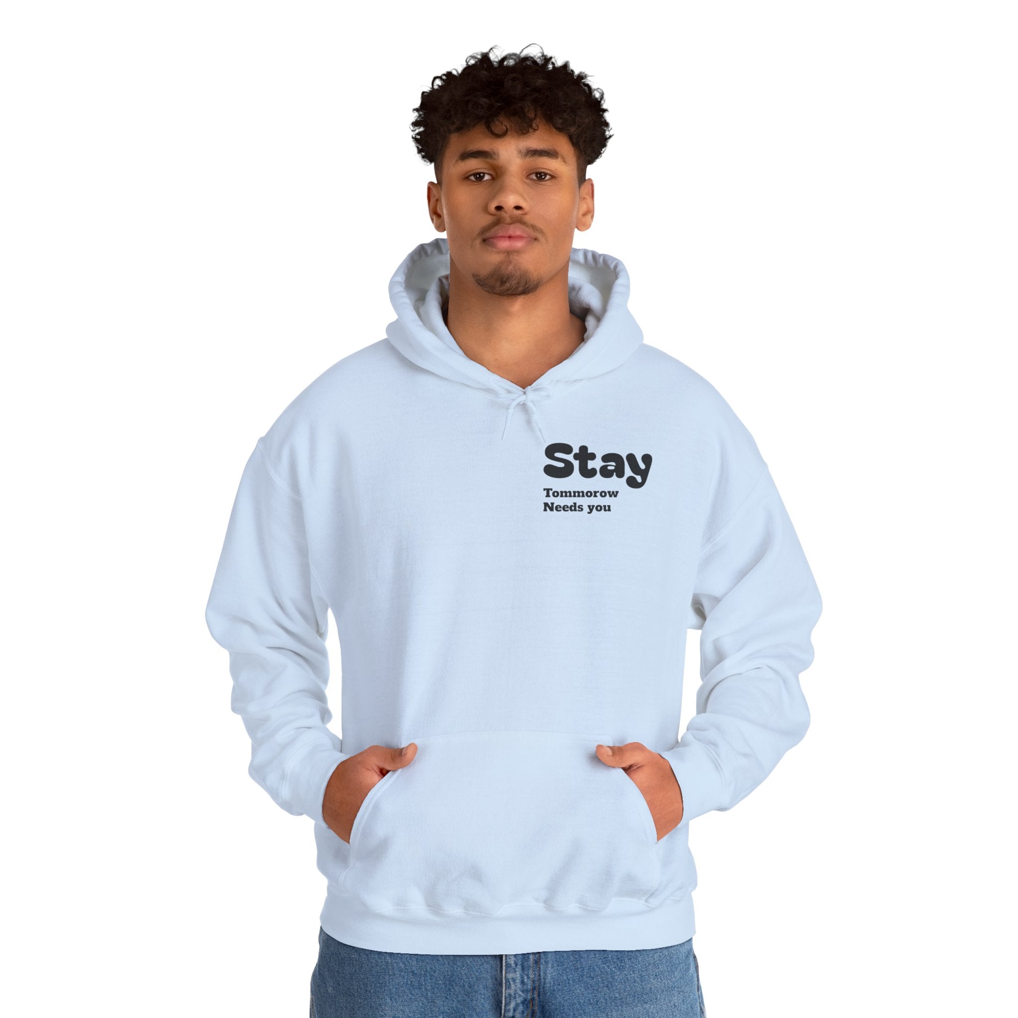 Hoodie — 'You're Enough' Minimal Mental Health Support Pullover