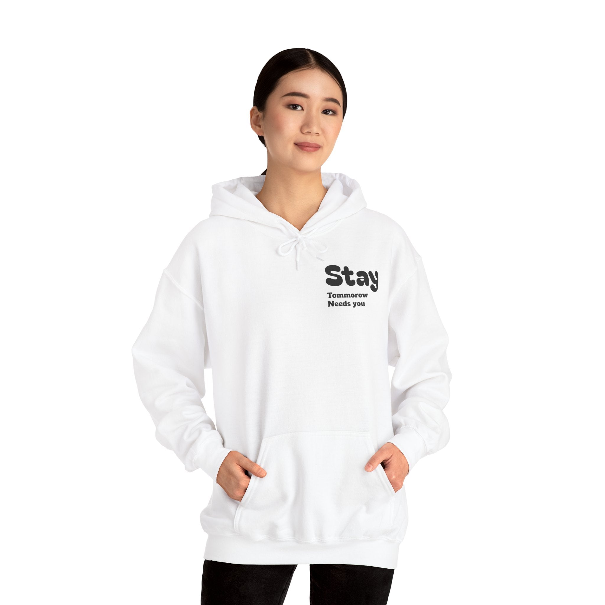 Hoodie — 'You're Enough' Minimal Mental Health Support Pullover