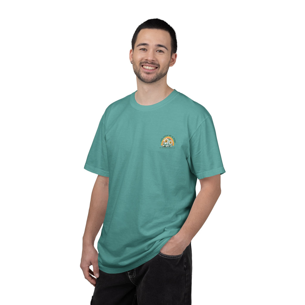Letting Go Floral Graphic T-Shirt — "May the Petals Teach Me" Cartoon Daisy Tee