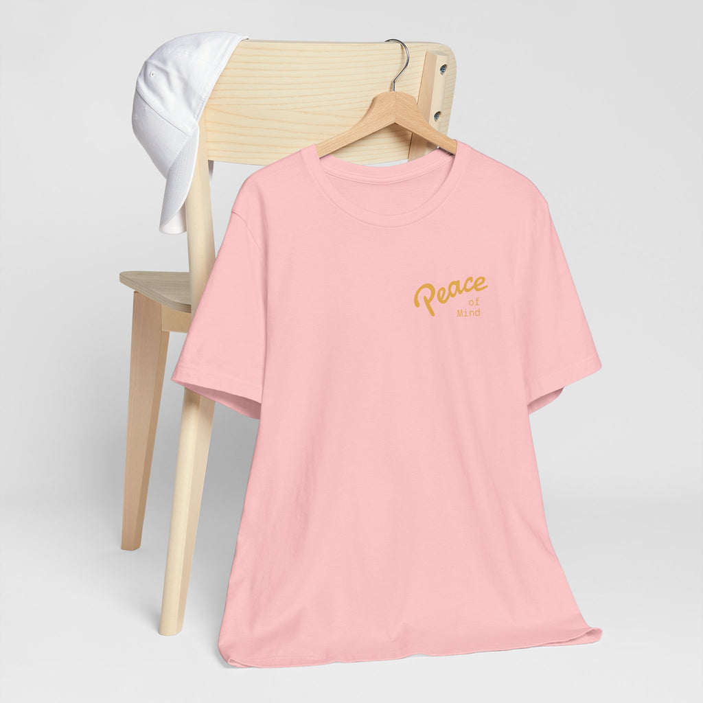 Peace Vibes Tee — "Peace" Chest + Keep Your Mind Happy Back Graphic T-Shirt