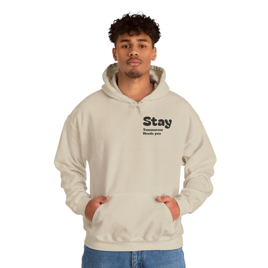 Hoodie — 'You're Enough' Minimal Mental Health Support Pullover