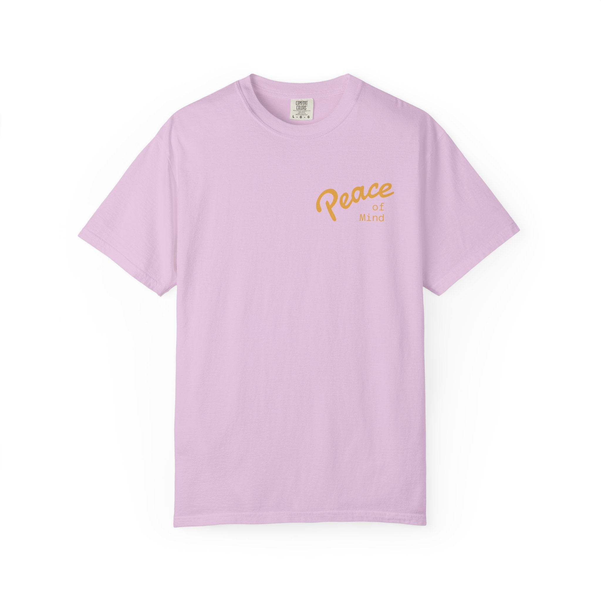 Peace Vibes Tee — "Peace" Chest + Keep Your Mind Happy Back Graphic T-Shirt