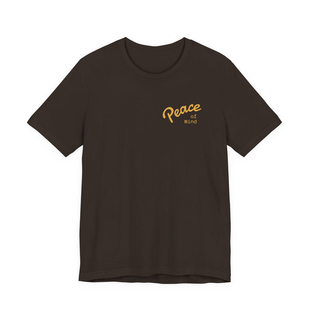 Peace Vibes Tee — "Peace" Chest + Keep Your Mind Happy Back Graphic T-Shirt
