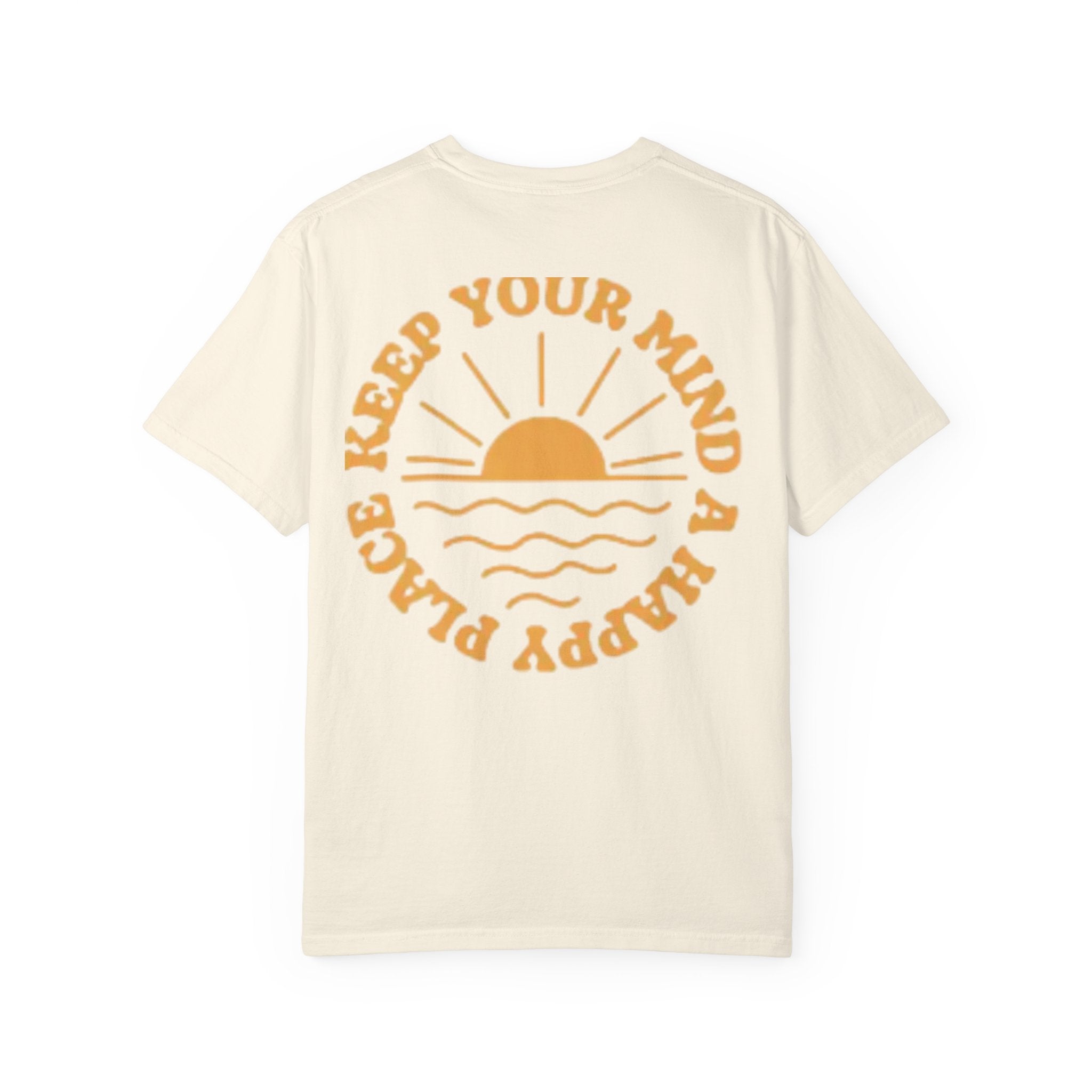 Peace Vibes Tee — "Peace" Chest + Keep Your Mind Happy Back Graphic T-Shirt
