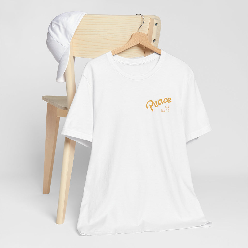Peace Vibes Tee — "Peace" Chest + Keep Your Mind Happy Back Graphic T-Shirt