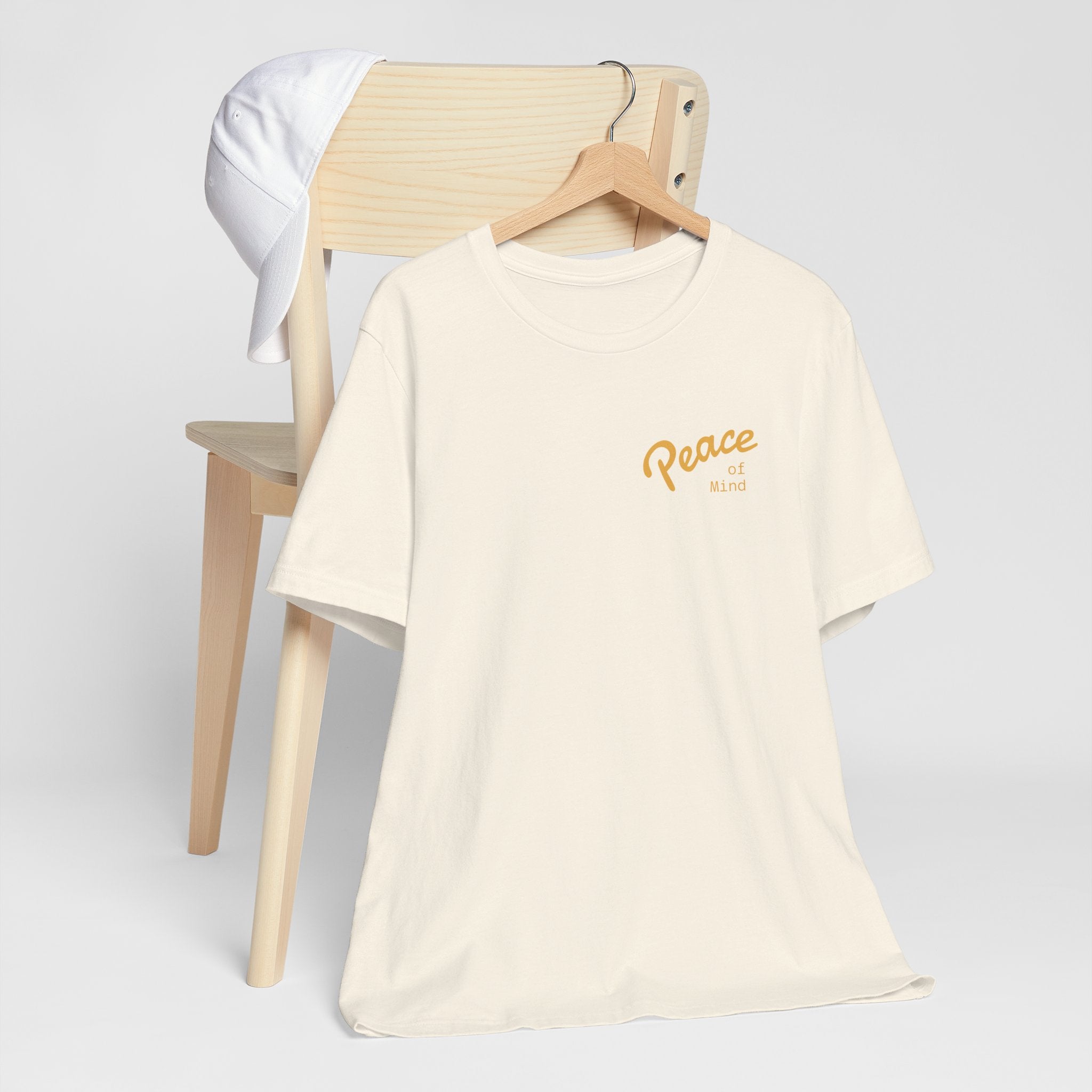 Peace Vibes Tee — "Peace" Chest + Keep Your Mind Happy Back Graphic T-Shirt