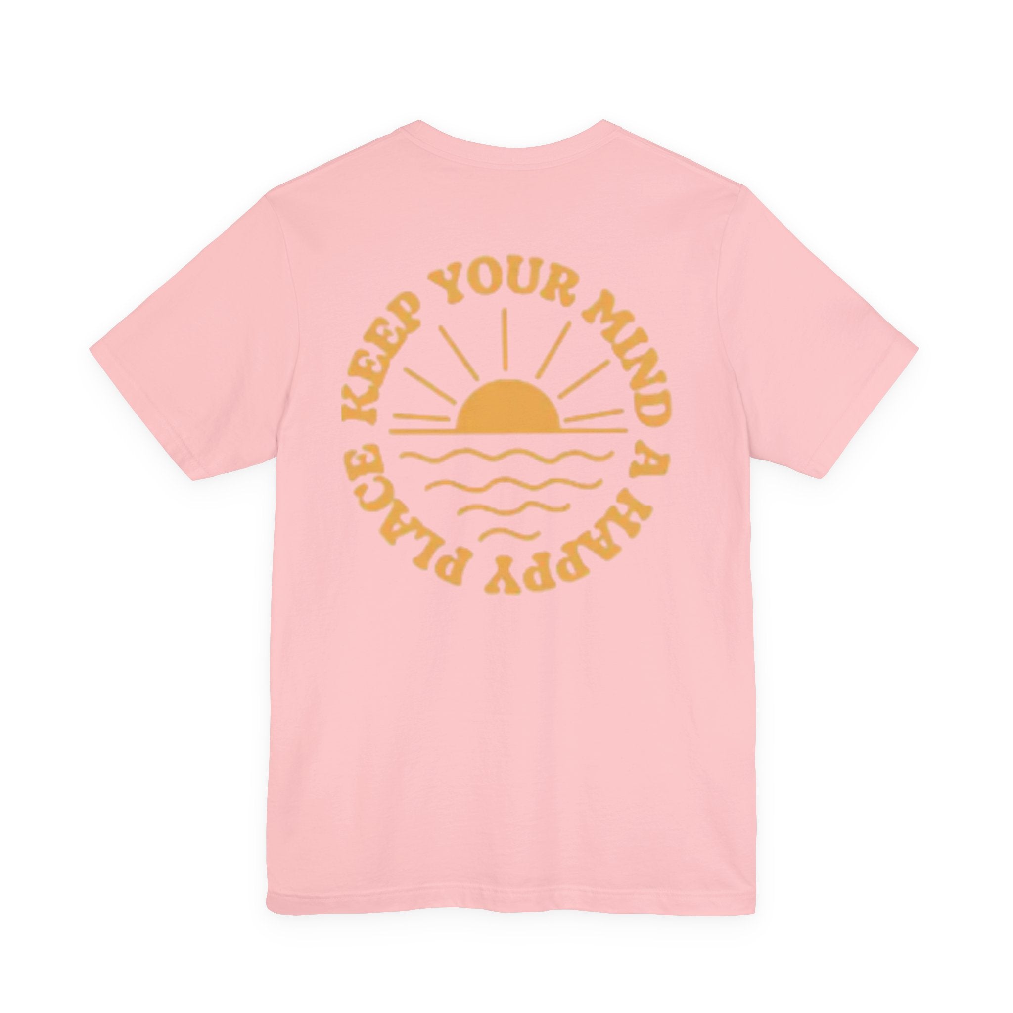 Peace Vibes Tee — "Peace" Chest + Keep Your Mind Happy Back Graphic T-Shirt