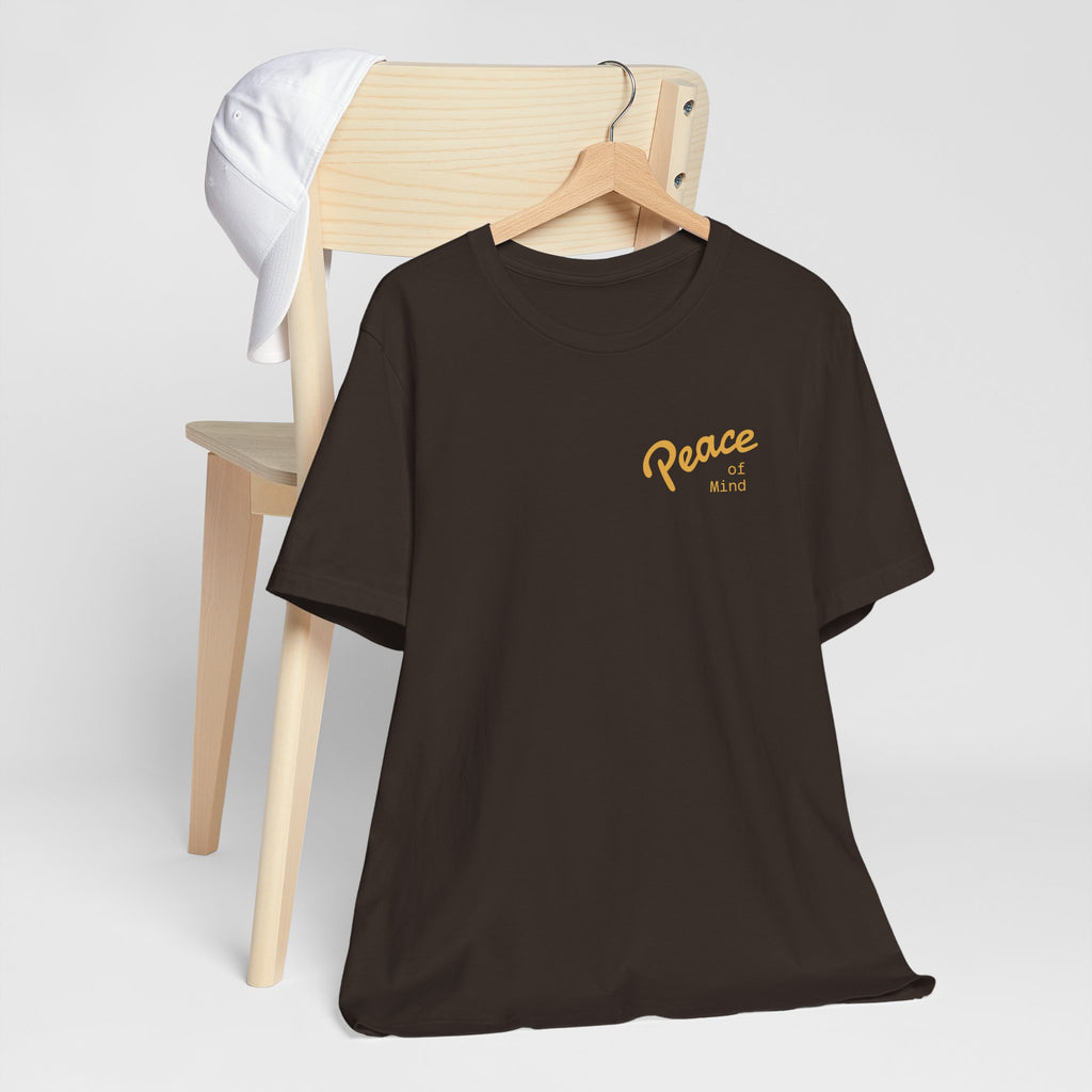Peace Vibes Tee — "Peace" Chest + Keep Your Mind Happy Back Graphic T-Shirt