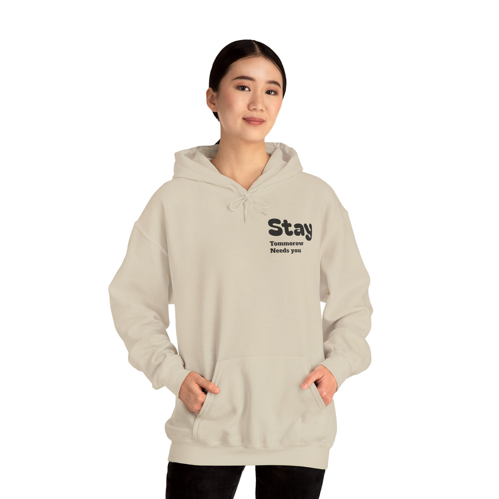 Hoodie — 'You're Enough' Minimal Mental Health Support Pullover