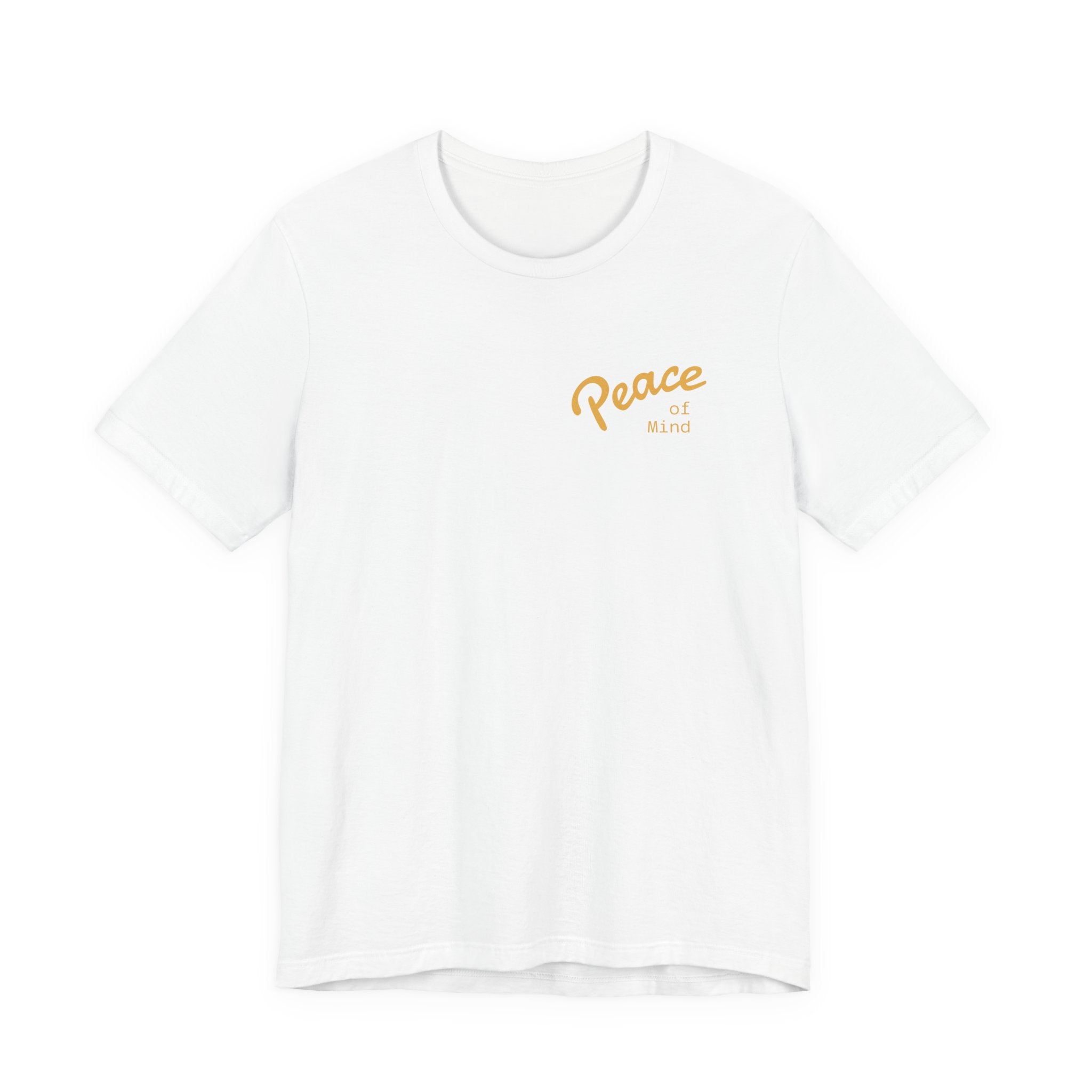 Peace Vibes Tee — "Peace" Chest + Keep Your Mind Happy Back Graphic T-Shirt