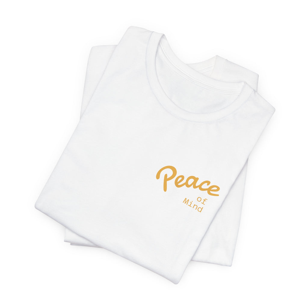 Peace Vibes Tee — "Peace" Chest + Keep Your Mind Happy Back Graphic T-Shirt