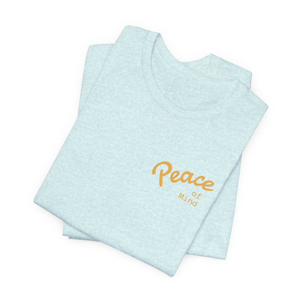 Peace Vibes Tee — "Peace" Chest + Keep Your Mind Happy Back Graphic T-Shirt