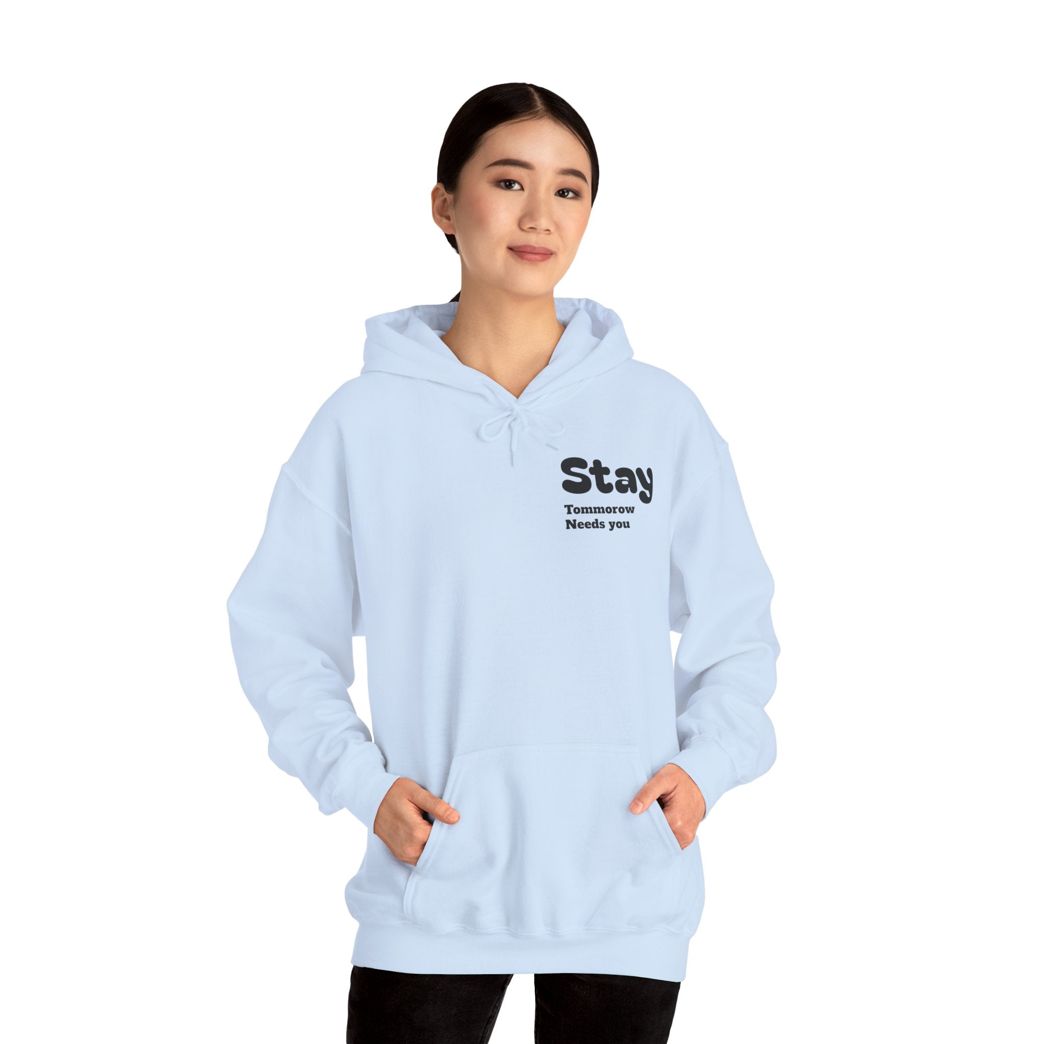 Hoodie — 'You're Enough' Minimal Mental Health Support Pullover