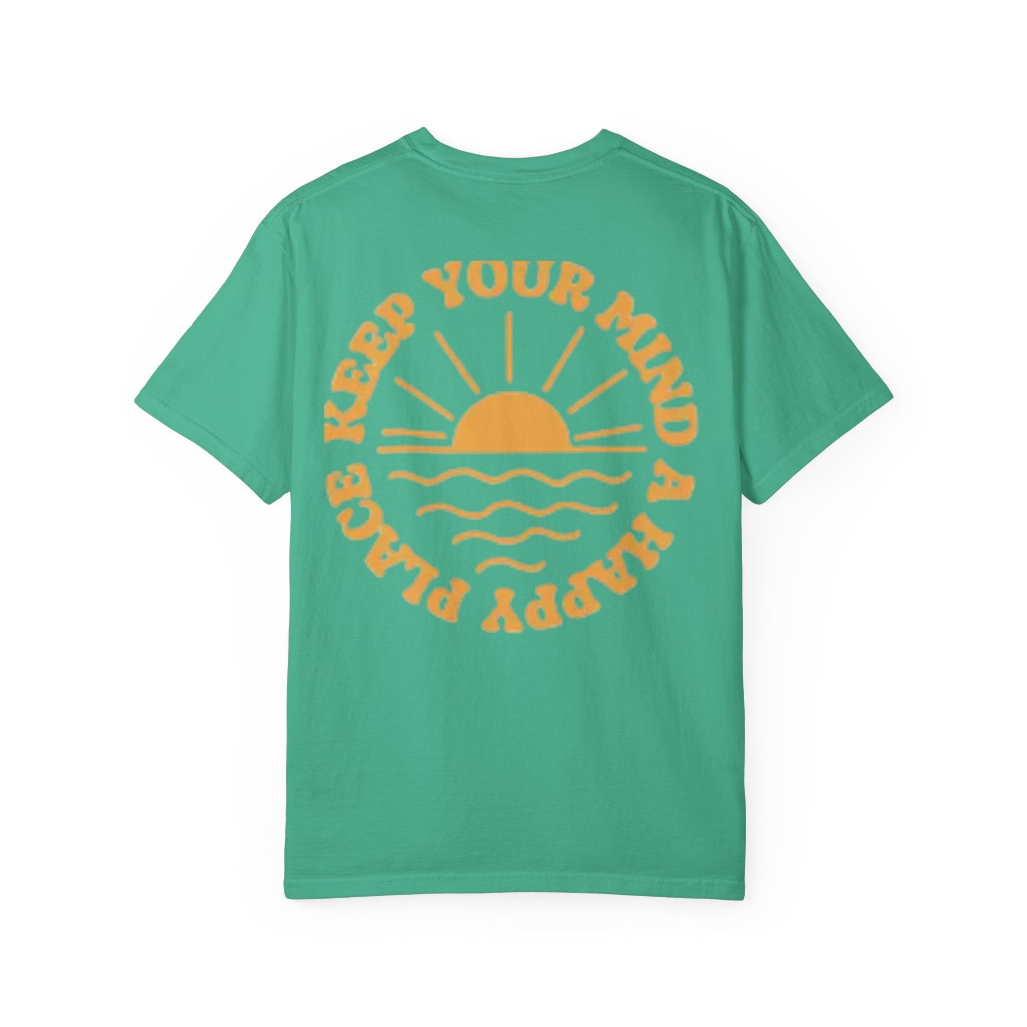 Peace Vibes Tee — "Peace" Chest + Keep Your Mind Happy Back Graphic T-Shirt