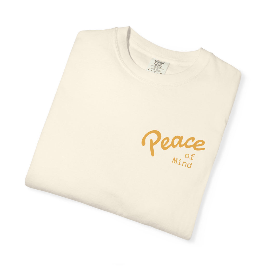 Peace Vibes Tee — "Peace" Chest + Keep Your Mind Happy Back Graphic T-Shirt